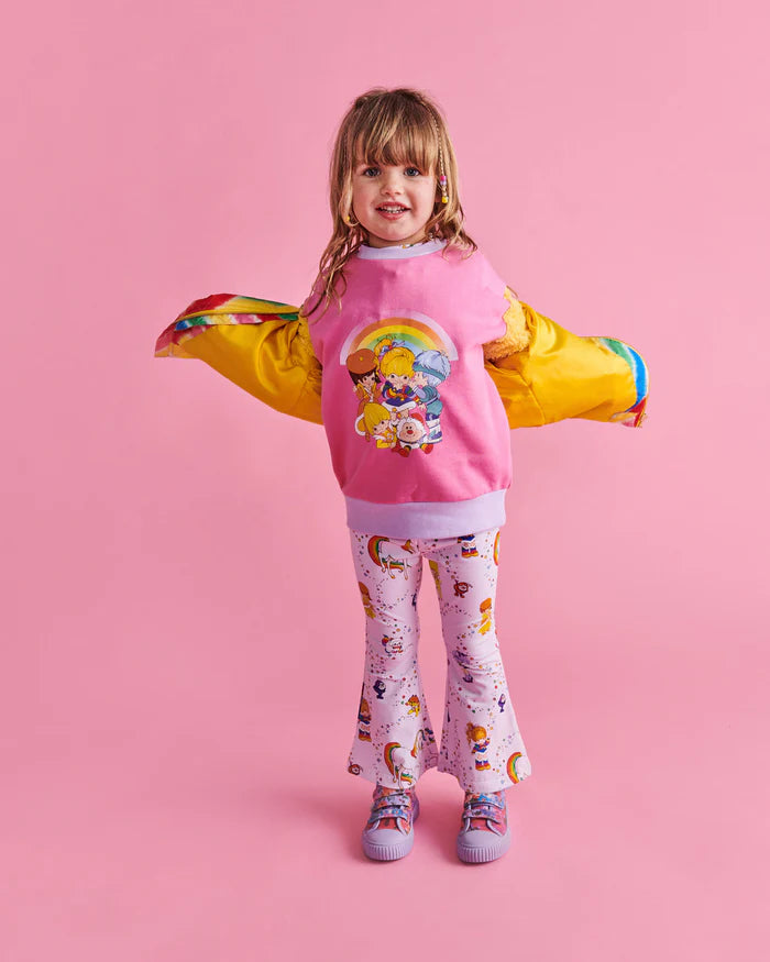 Rainbow Brite Star Shower Organic Cotton Flare Leggings by Kip & Co