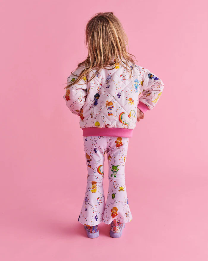Rainbow Brite Star Shower Organic Cotton Flare Leggings by Kip & Co