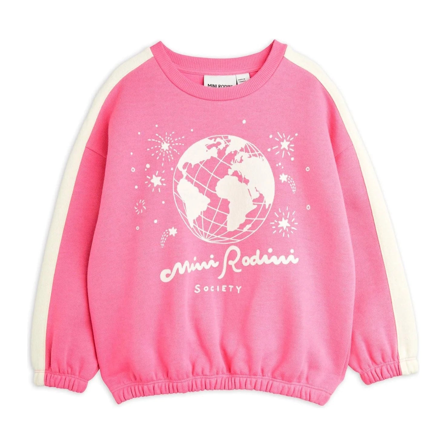 mini rodini society sweatshirt in pink colour