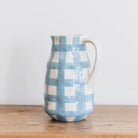 Noss & Co large blue gingham jug