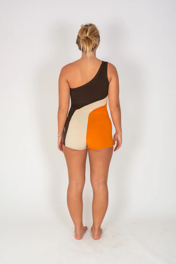 One Shoulder Romper – Sunset by Atmosea