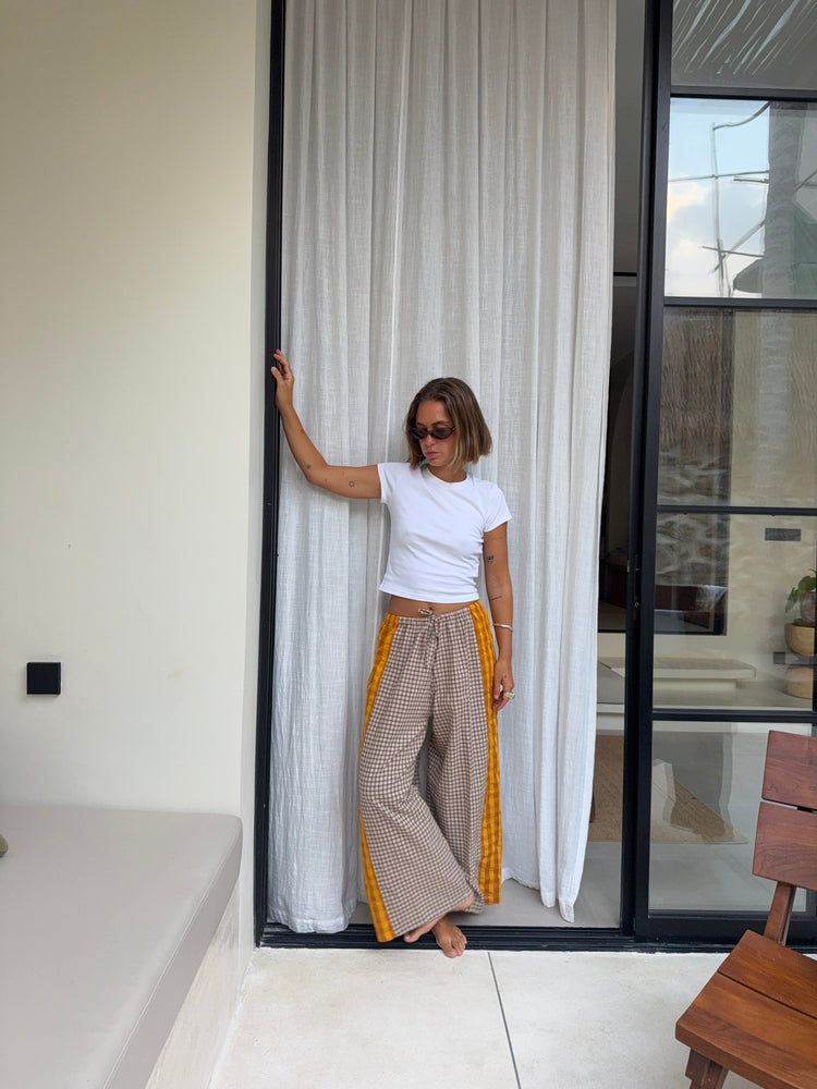 Patchwork Pant Ginger Gingham by Atmosea