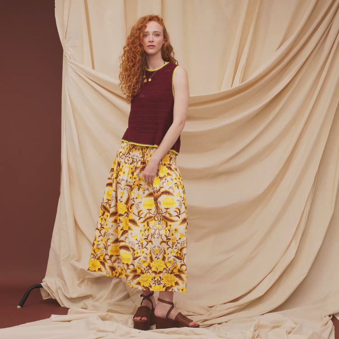 video of model wearing Clementine Maxi Skirt by Sage & Clare