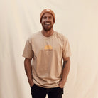 man modelling Rad Dad Tshirt in Tan colour by Banabae