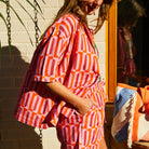 redondo louge set by sage and clare close up of fabric