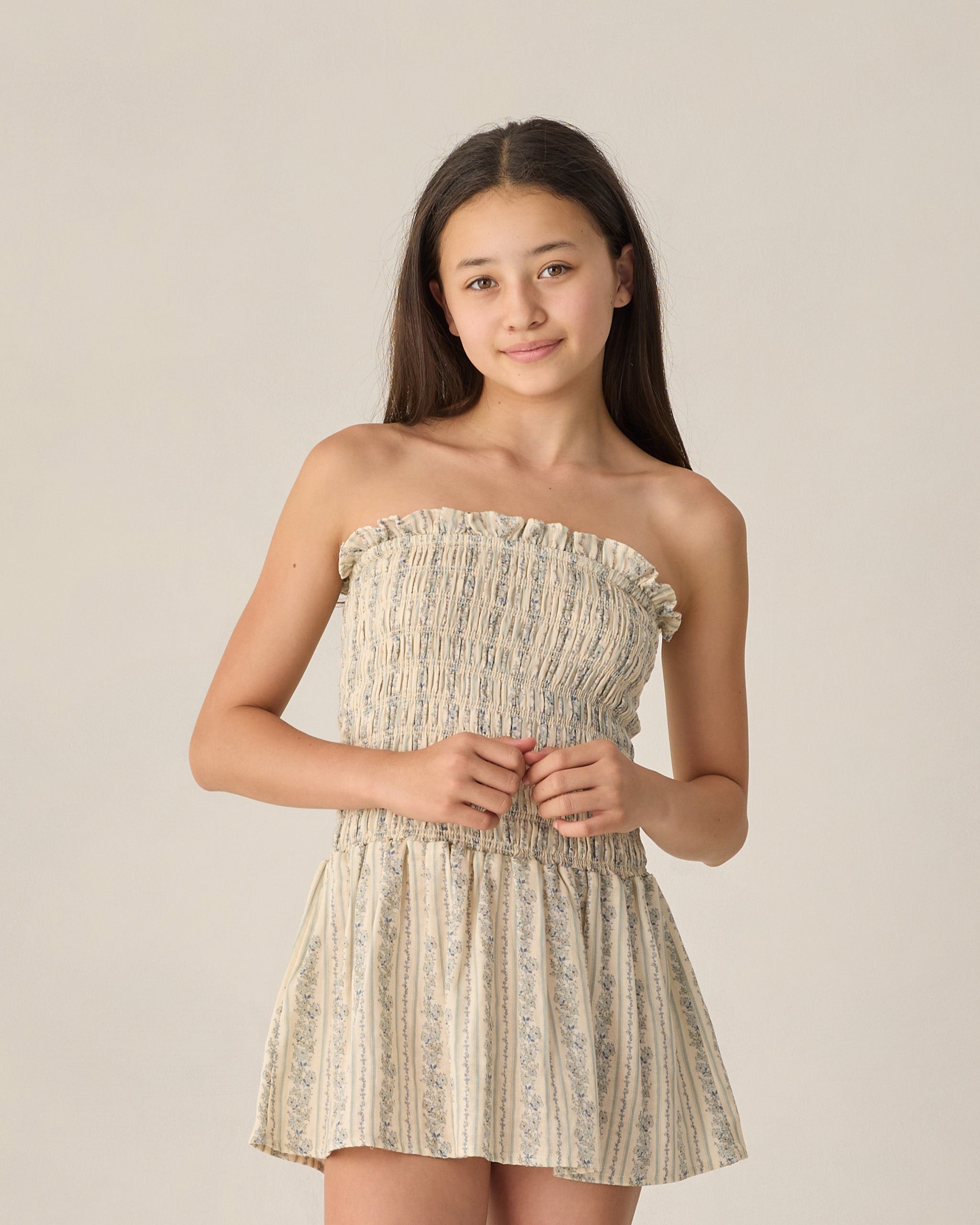 Teen Daria Mini Dress Blue Floral by Rylee + Cru