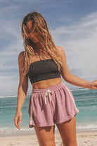 Terry Towelling Shorts Jacaranda by Atmosea