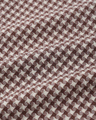 fabric detail of Women's Banded High Cut Bikini Bottom Chocolate Houndstooth by Rylee + Cru