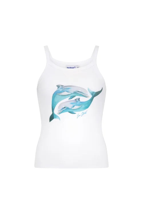 Yin Yang Dolphin Singlet by Sea Street