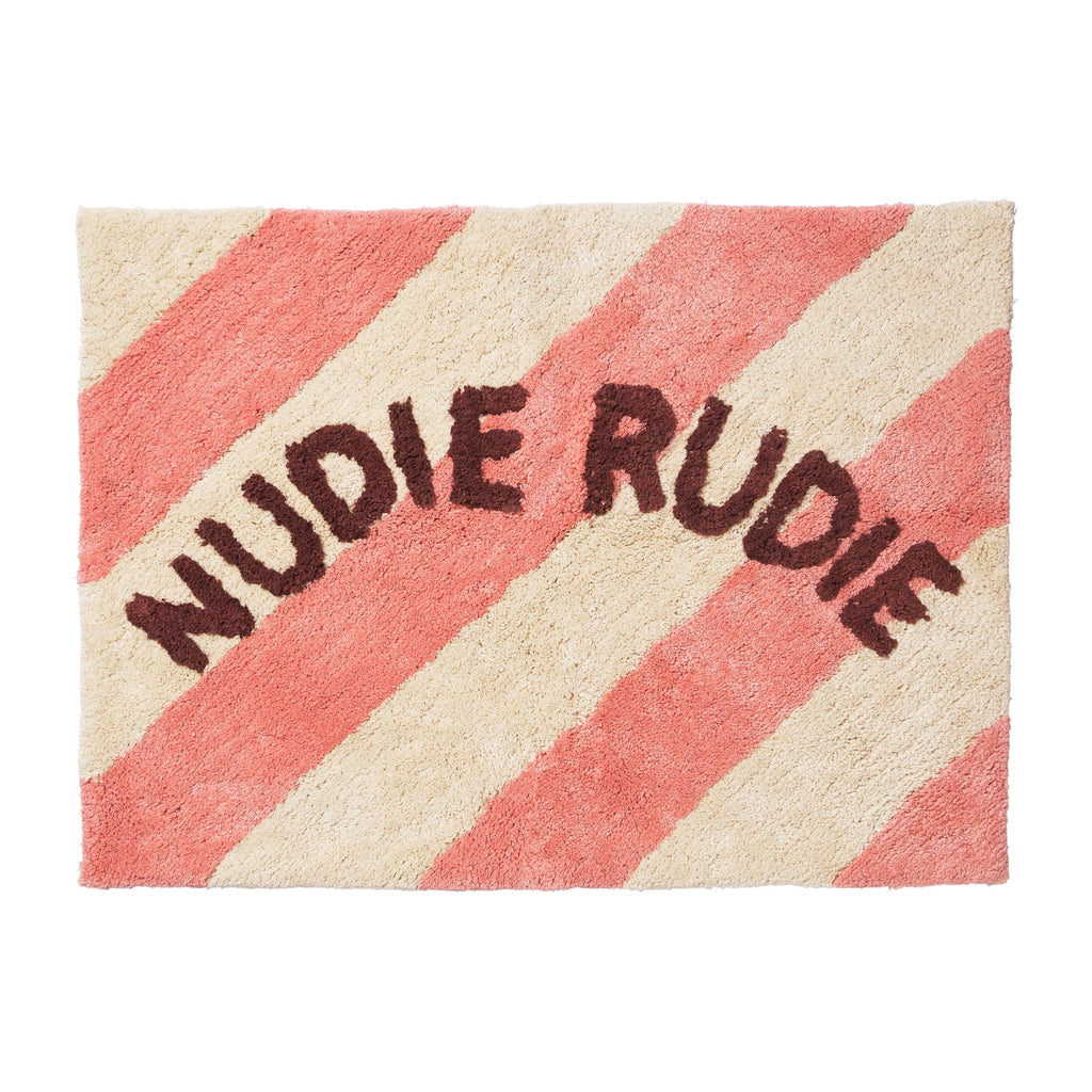 Nudie Rudie Bath Mat by Sage & Clare - Campania colours pink and cream