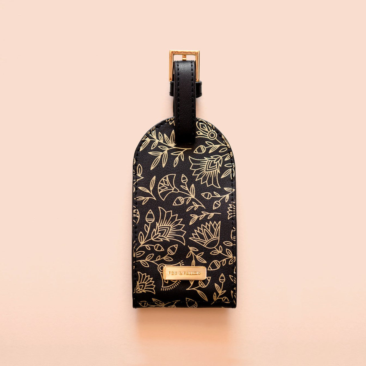 fox and fallow luggage tag obsidian