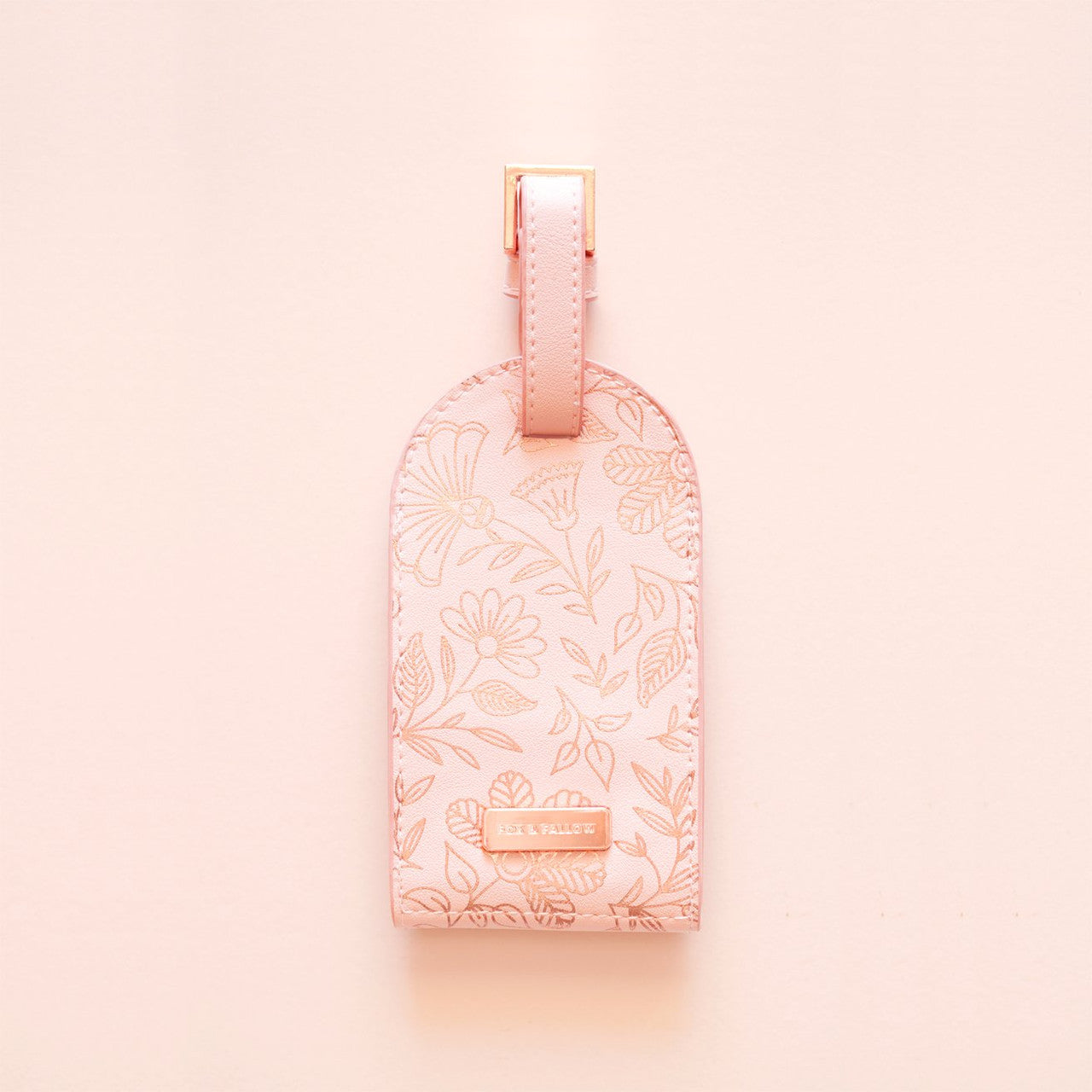 fox and fallow luggage tag Rose Quartz