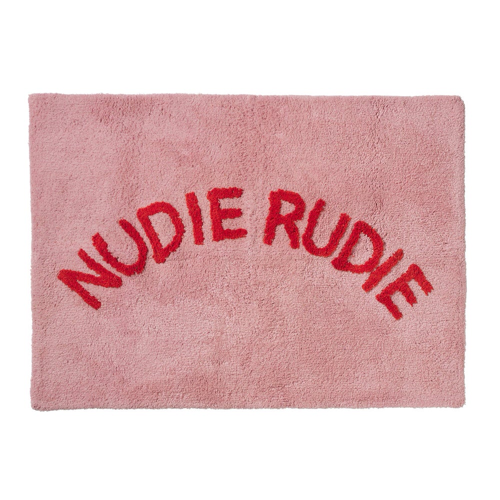 Tula Nudie Rudie bath mat by sage and clare, in pink colour