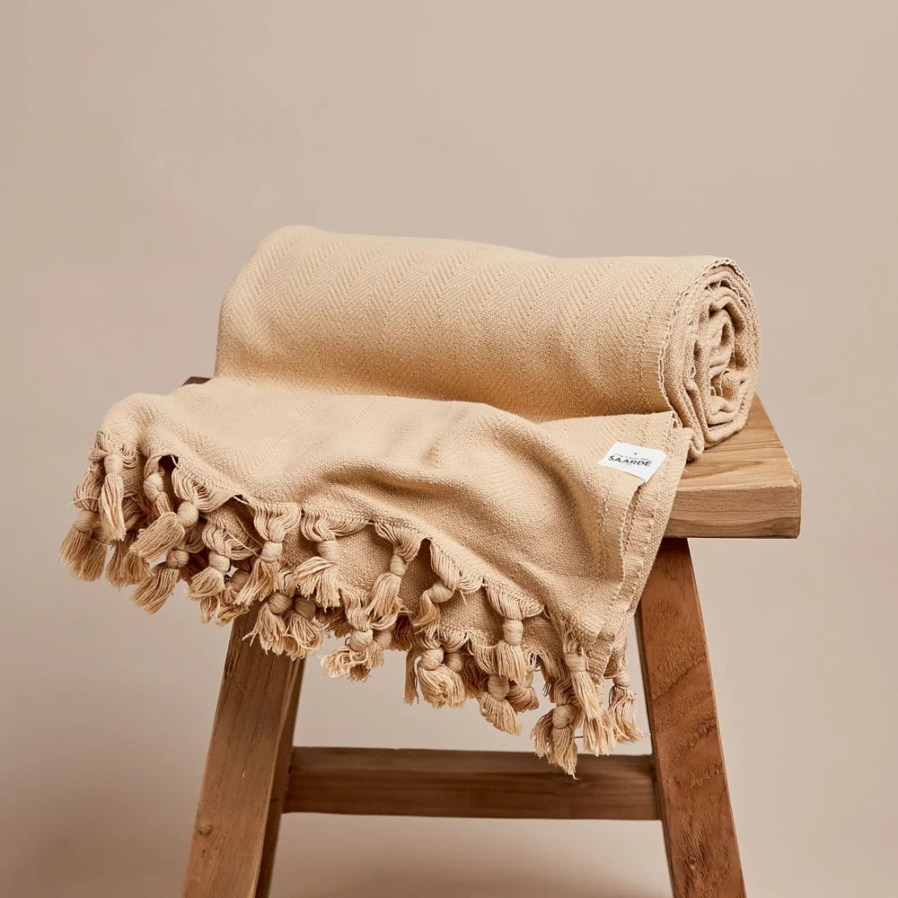 nutmeg vintage wash blanket saarde