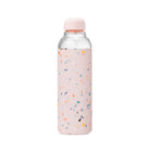 Blush pink glass water bottle by porter