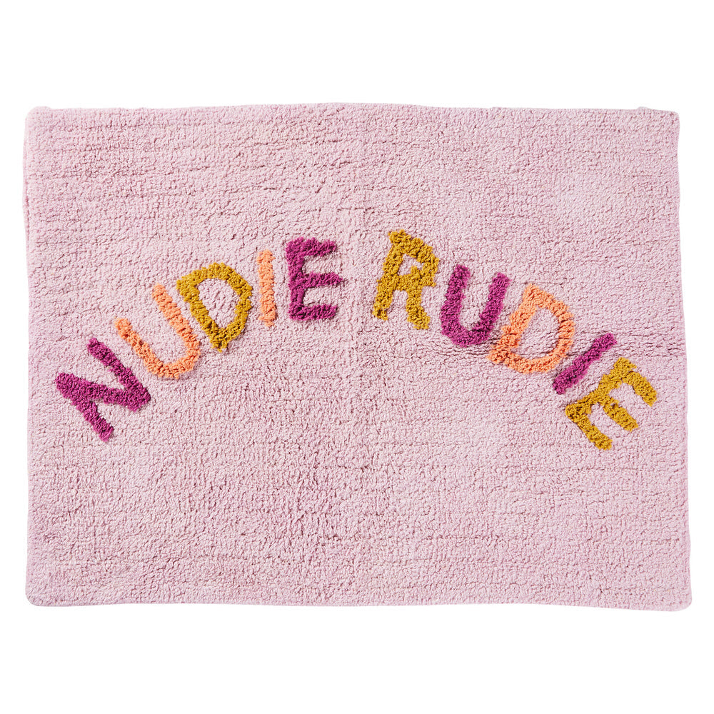 Tula Nudie Rudie bath mat by sage and clare, in purple colour