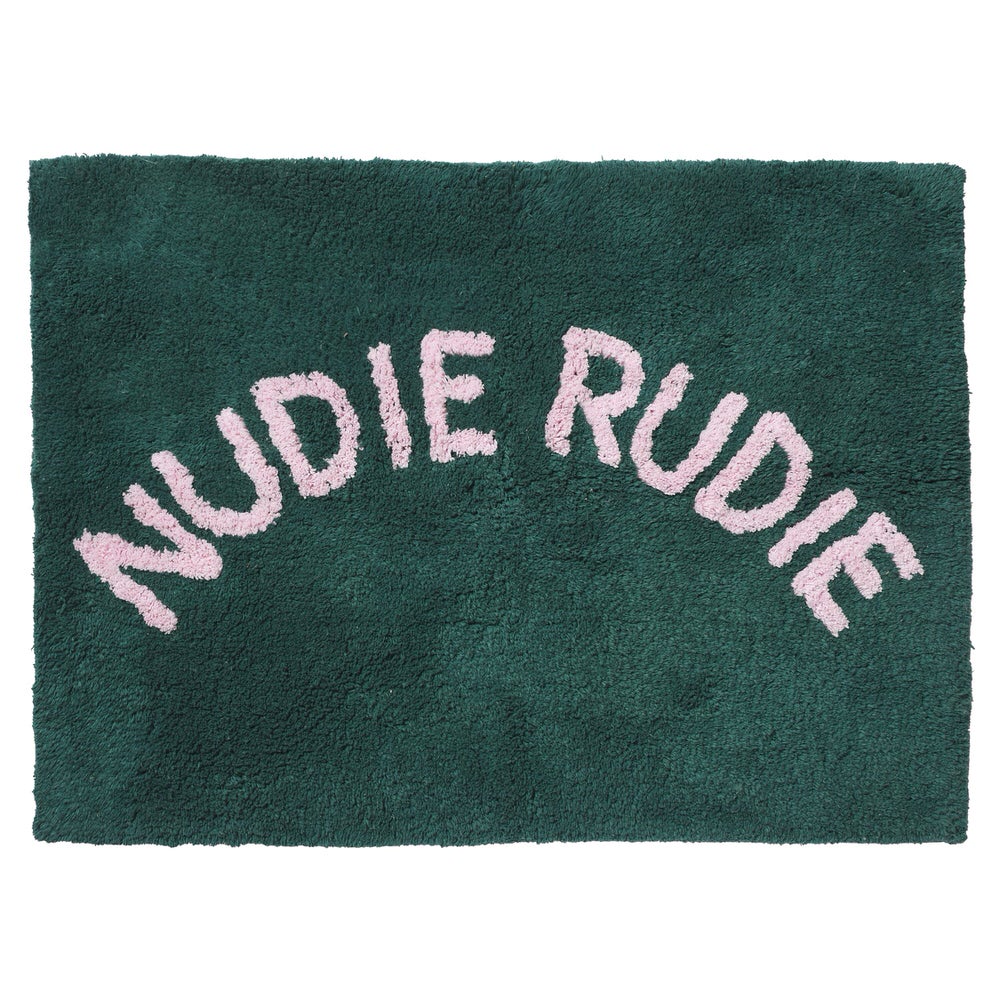 Tula Nudie Rudie bath mat by sage and clare, in green colour